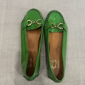 [10.5]Franco Sarto A Milicent Green Patent Leather Flat Loafer